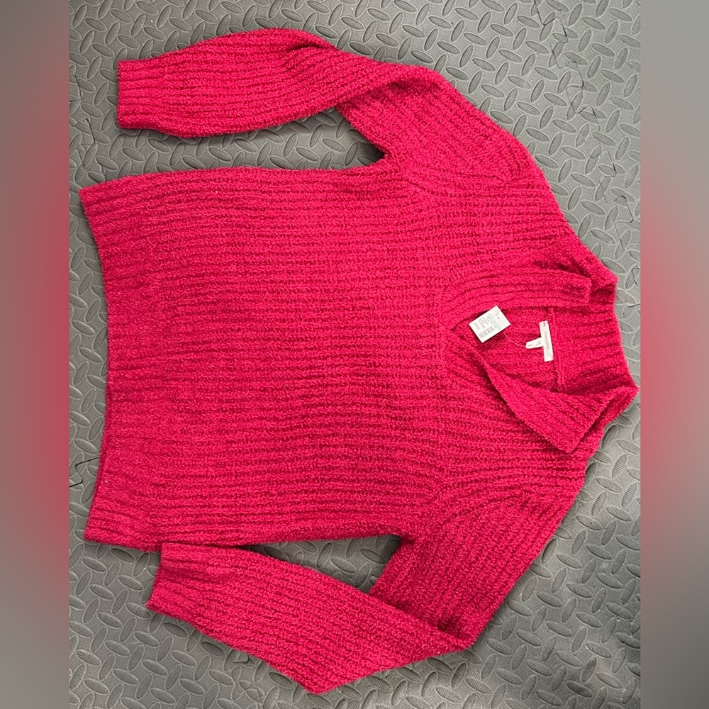 NWT Maurices Vibrant hot pink Neck Sweater small